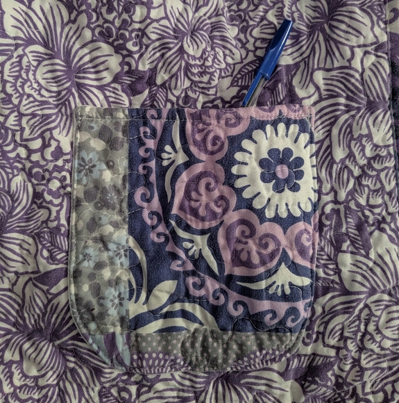 💜🤍 Homemade Boxy Floral Patchwork Quilted Jacket, S-L - Picture 5 of 8